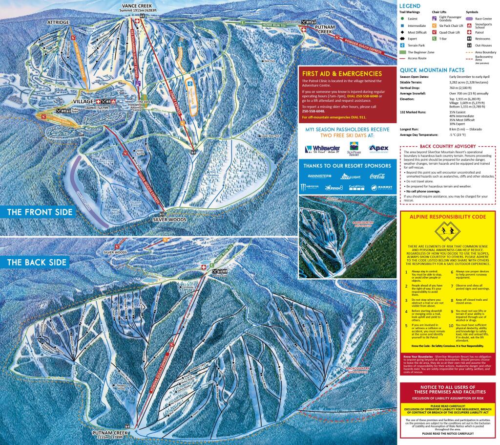 Silver Star trail map 21/22