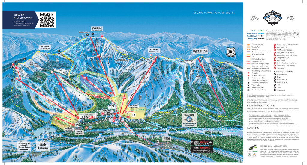 Sugar Bowl trail map 21/22