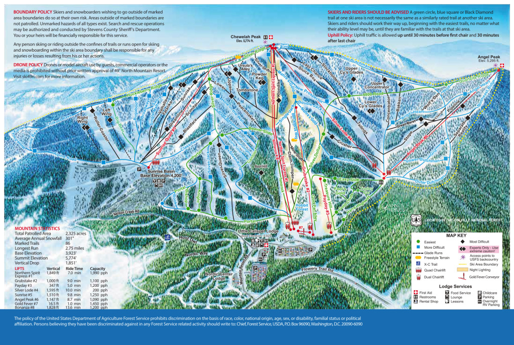 49° North trail map 21/22