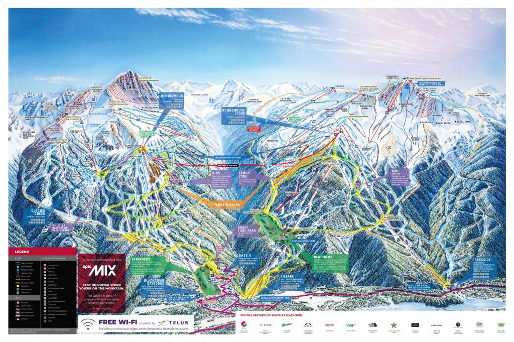 Whistler Blackcomb trail map 21/22