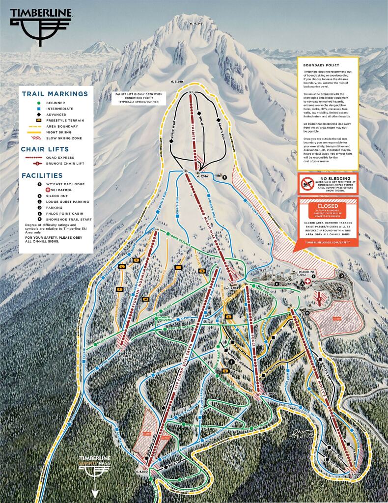 Timberline trail map 21/22