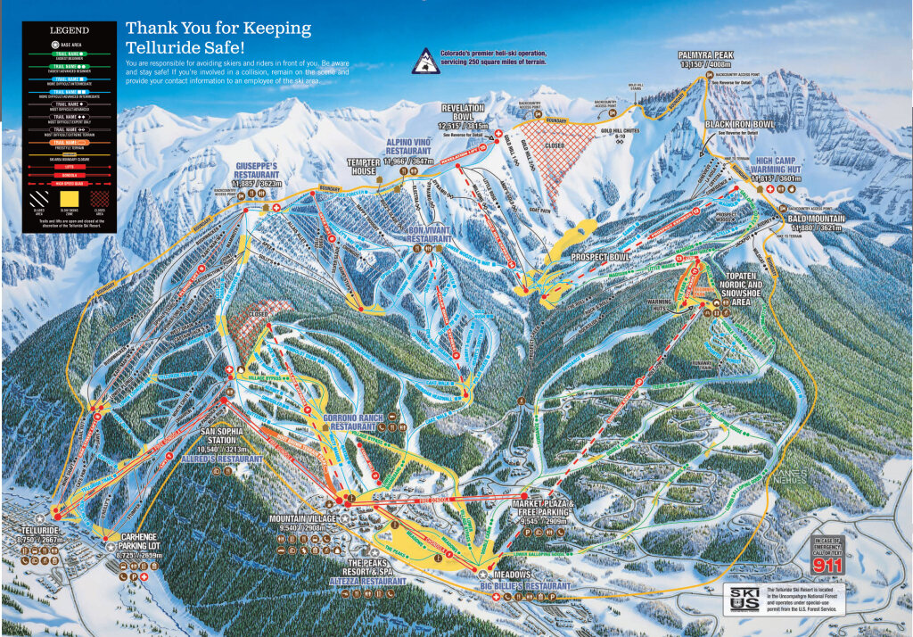 Telluride trail map 21/22