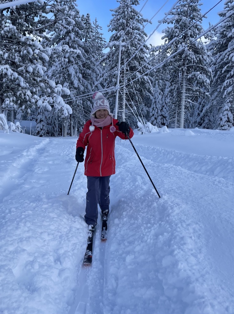 Neighborhood street XC skiing was about all we could do in early January, 2023