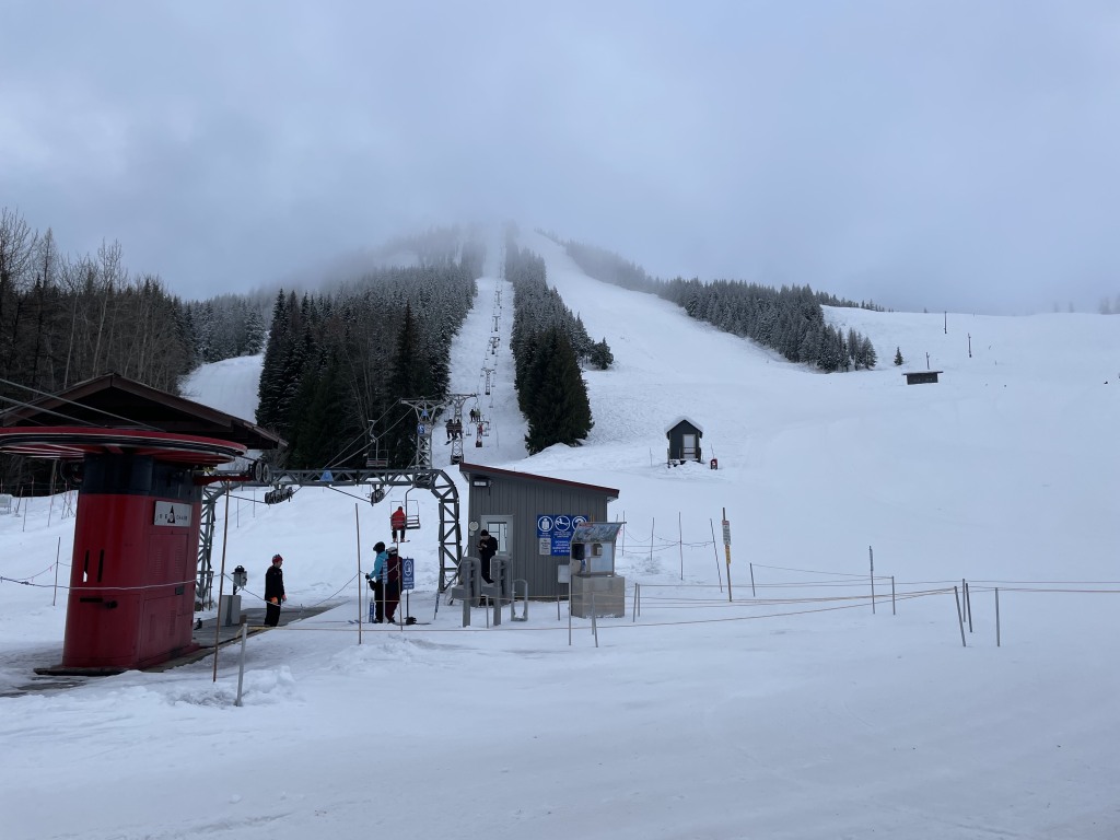 Red Mountain chair and peak (Red Mountain Resort), January 2023