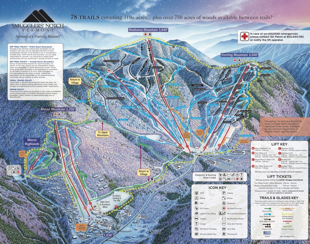 Smugglers' Notch Trail Map 22/23