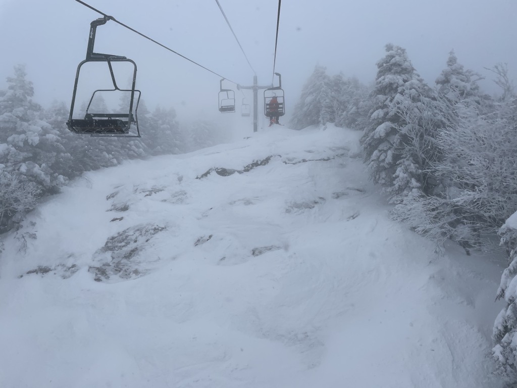 Upper Liftline at Smugglers' Notch, March 2023
