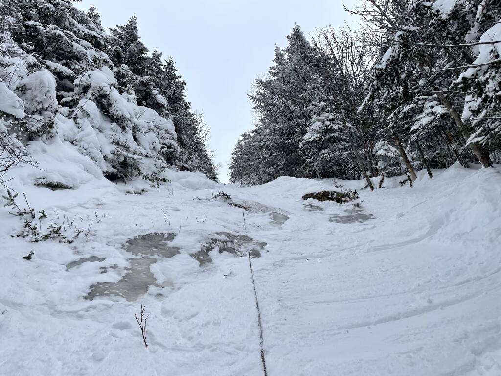 Some challenging obstacles on Poma Line at Pico, March 203