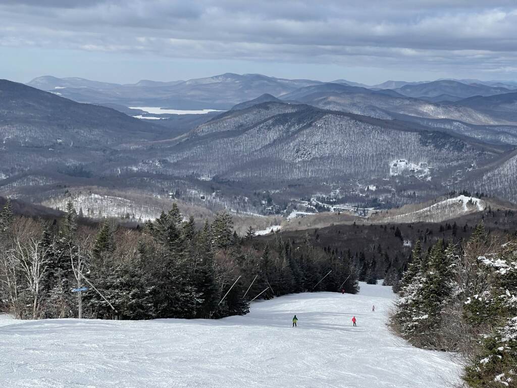 Wide easy groomers at Pico, March 2023
