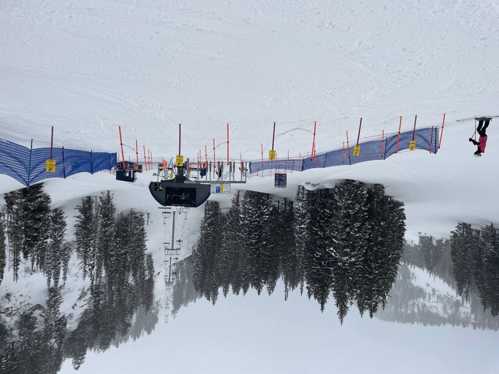 Base of the Summit chair at Solitude, February 2024