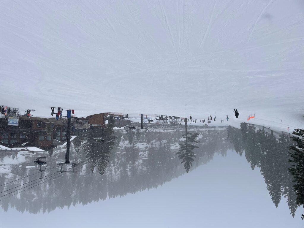 Compact base area at Diamond Peak, March 2024