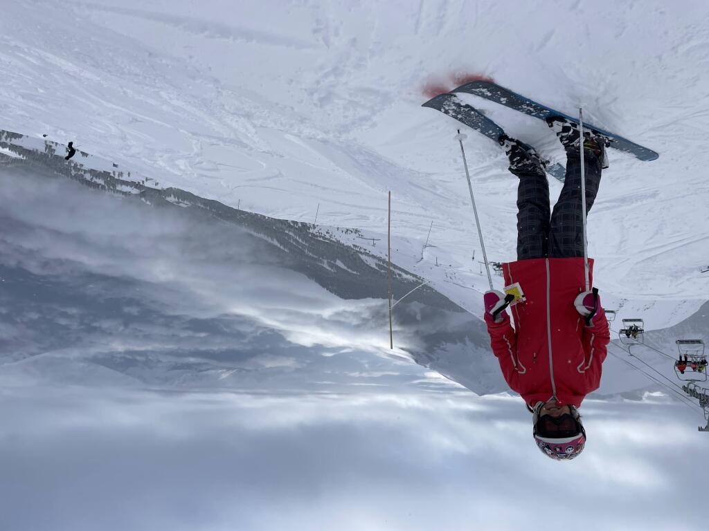 Enjoying the views from the top of the Summit chair at Lake Louise, March 2024