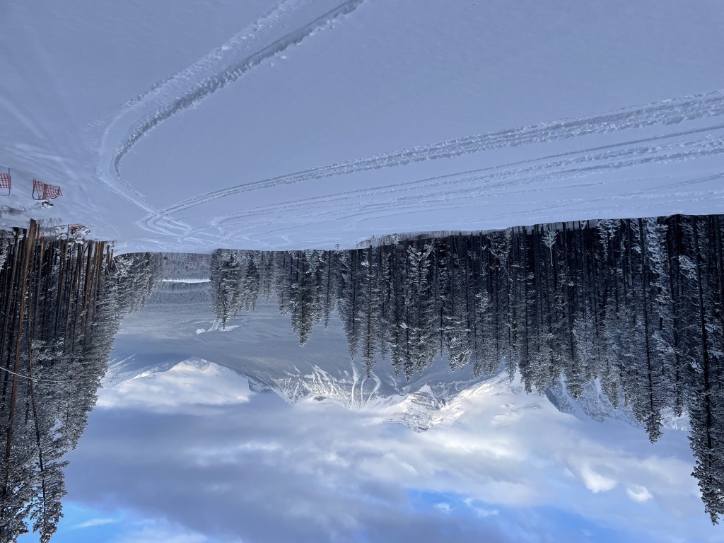 Nice snow Cameron's Way at Lake Louise, March 2024