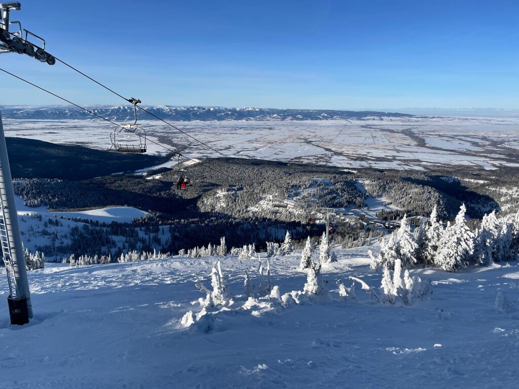 Top of the Dreamcatcher lift at Grand Targhee, December 2024