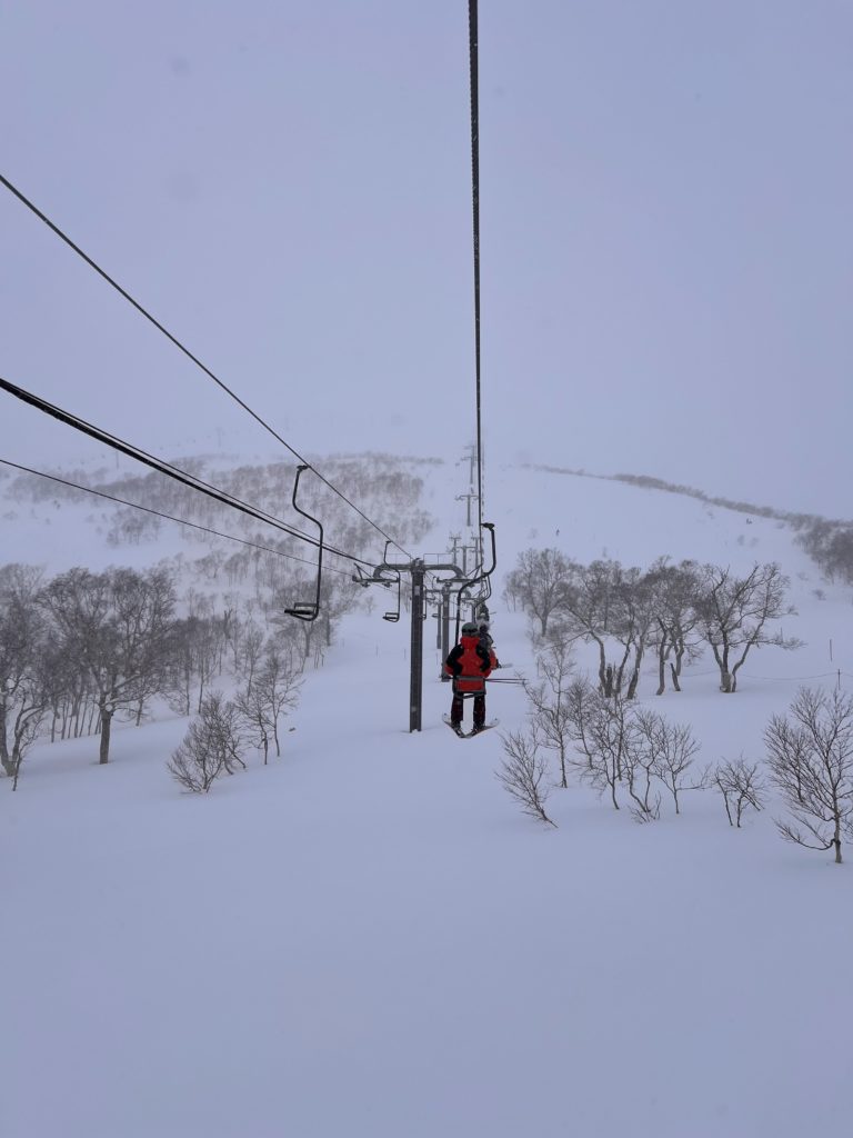 The "Pizza Box" lift at Niseko Village resort, February 2025