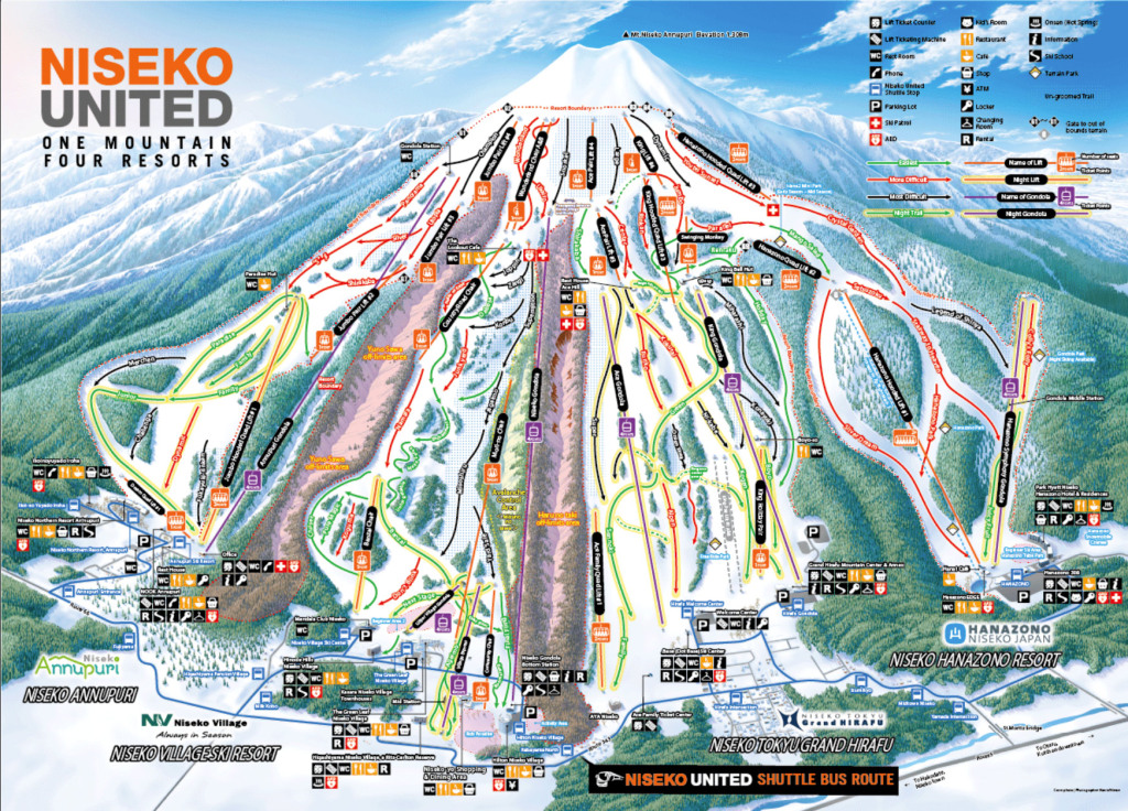 Niseko United trail map 24/25