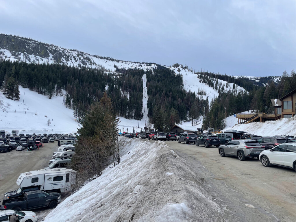 Easy parking at Mission Ridge, March 2025