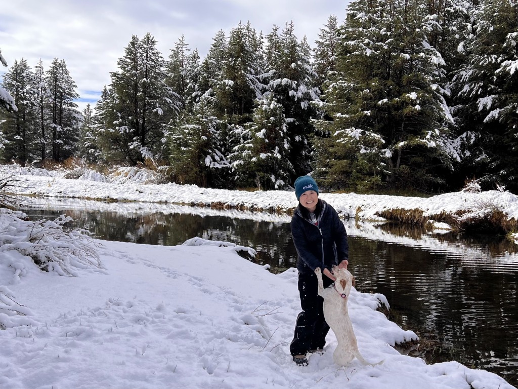 First snow in Tahoe along the Upper Truckee river behind our house - Oct 2025
