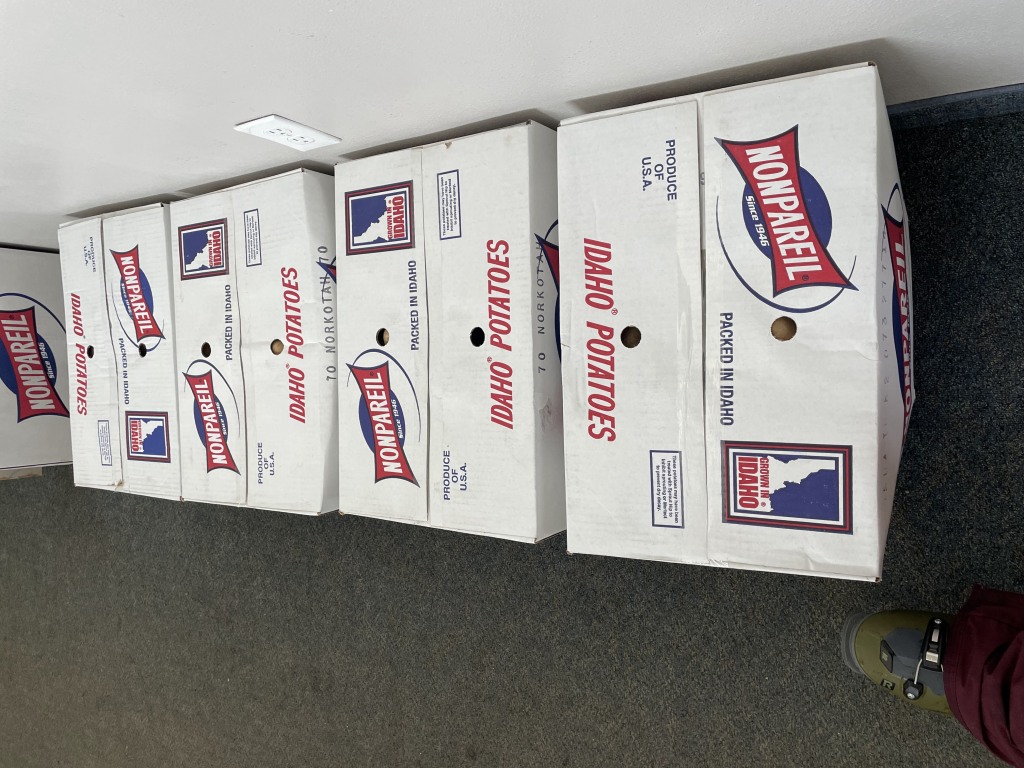 Local grown food at the Pebble Creek base lodge - March 2025