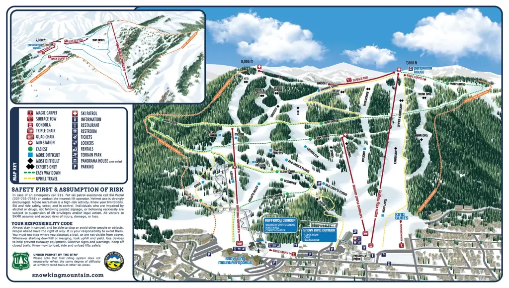 Snow King trail map 25/26