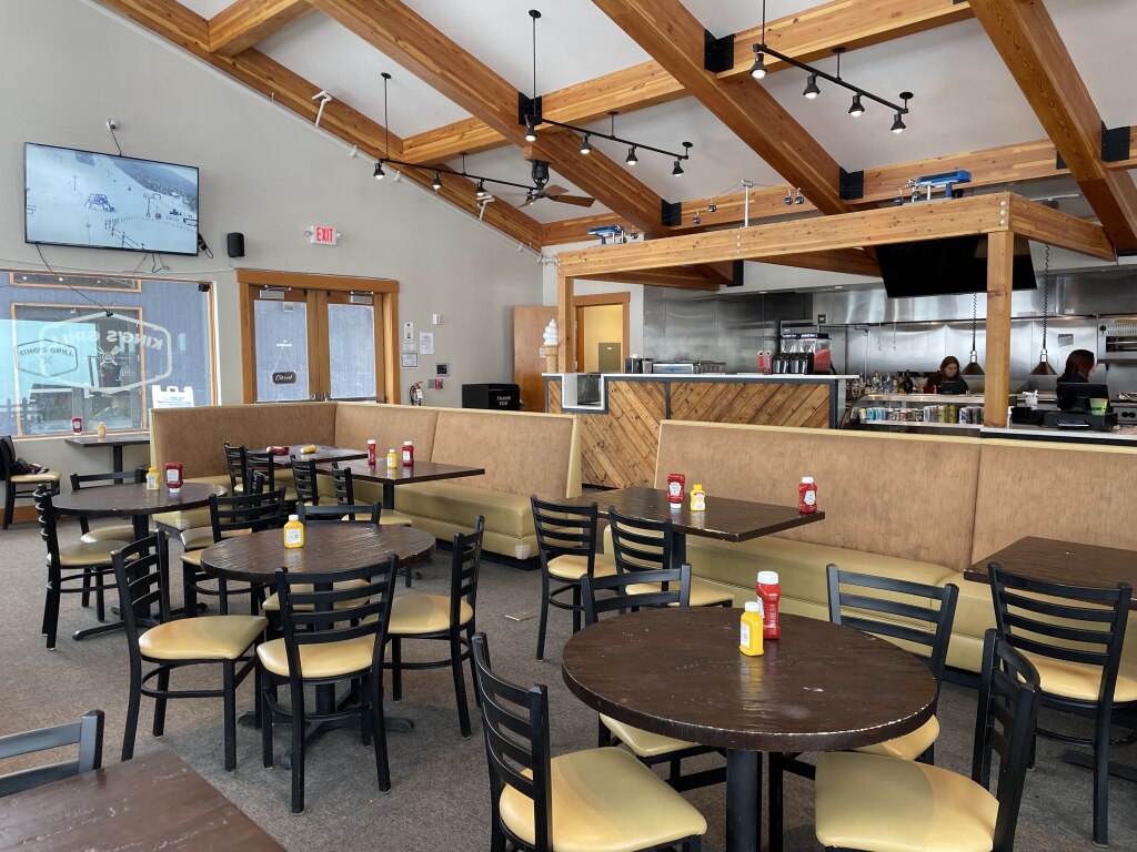 Rafferty cafeteria at Snow King, March 2025
