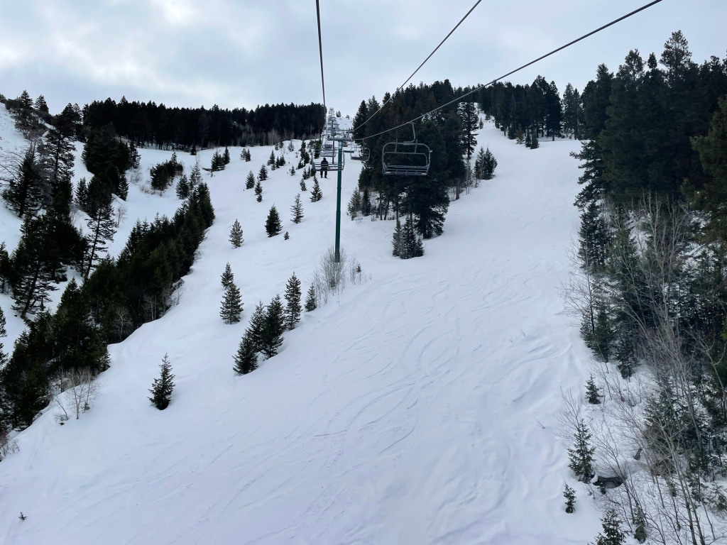 Bump n' Grind from the chair at Pine Creek, March 2025