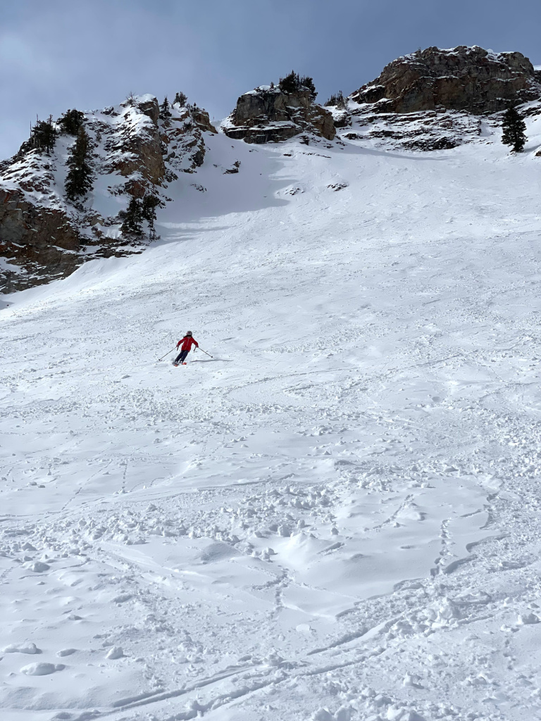 AiRung skiing East Greeley Bowl, March 2026