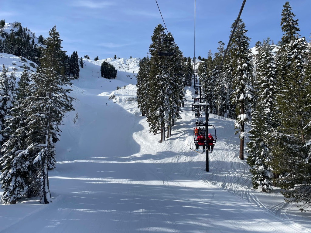 Granite Chief chair at Palisades Tahoe, January 2026