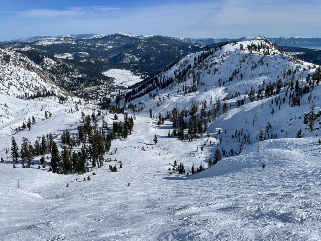 Palisades Tahoe overview from Cornice Bowl, January 2026