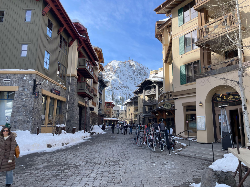 Olympic village at Palisades Tahoe, January 2026