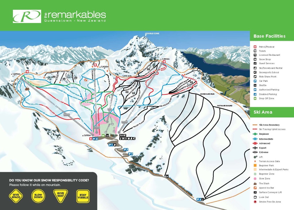 The Remarkables New Zealand trail map 2025