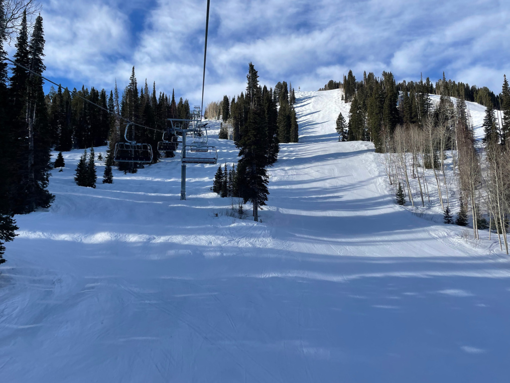 The Eagle high speed 6 pack chair at Solitude, March 2026