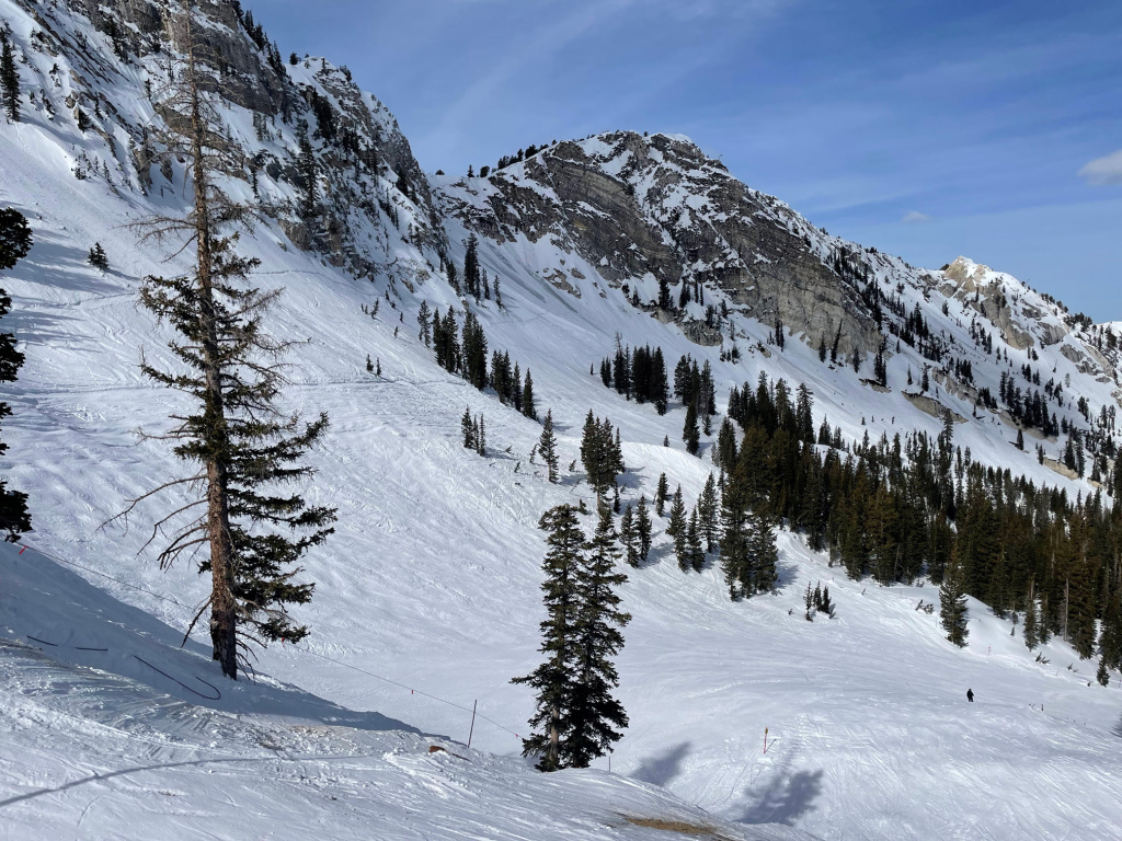 The top of Honeycomb Canyon at Solitude, March 2026