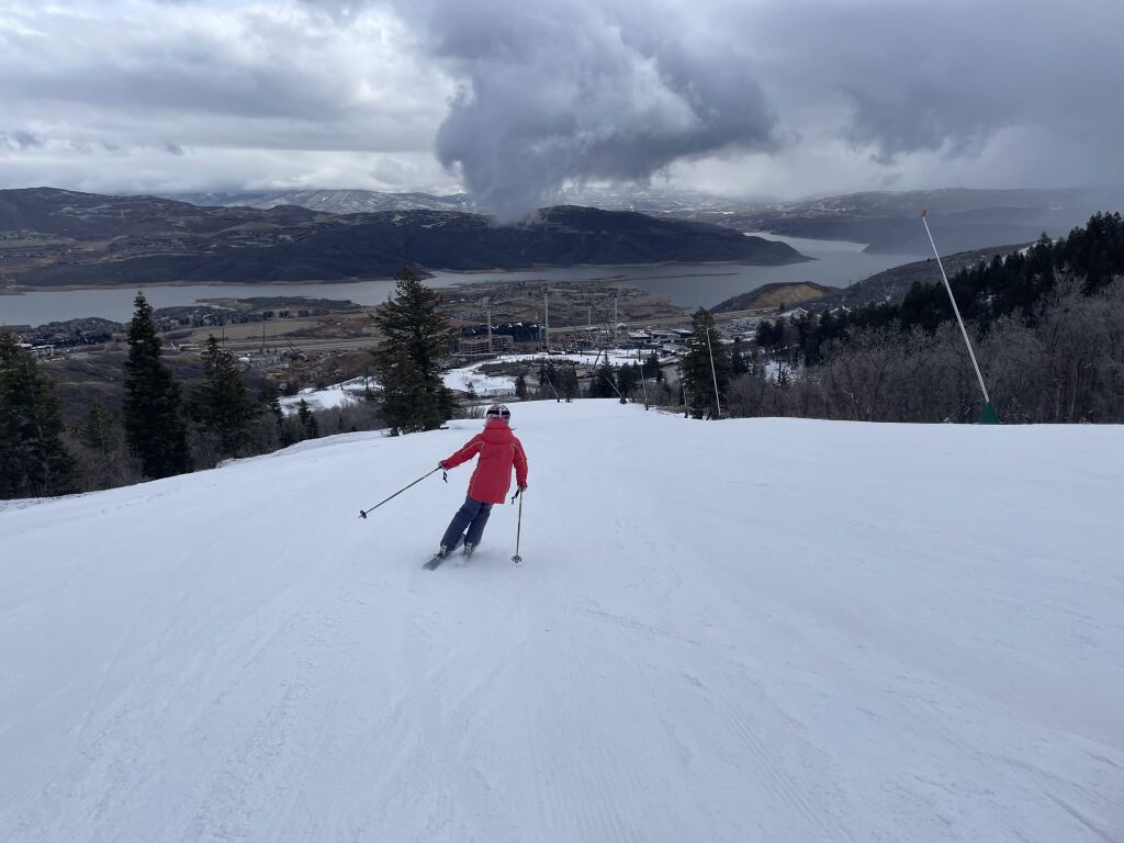 "Lady of the Lake" off the Keetley Express in Deer Valley's East Village, March 2026