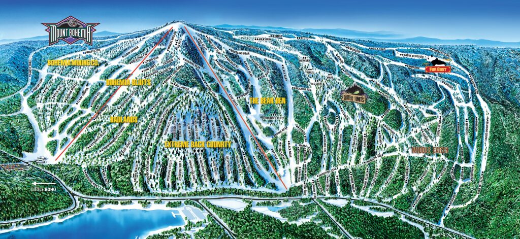 Mt. Bohemia front-side trail map 26/27