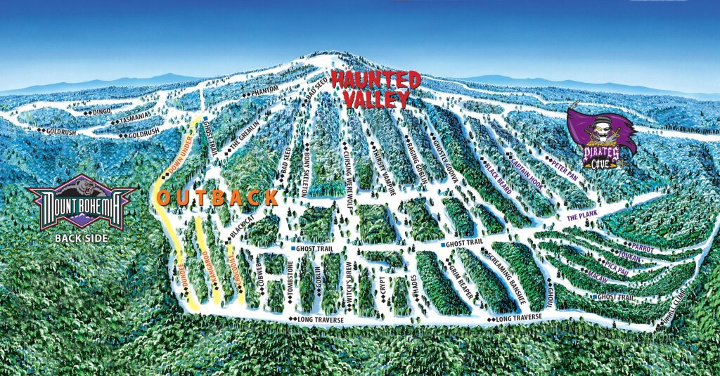 Mt. Bohemia backside trail map 26/27